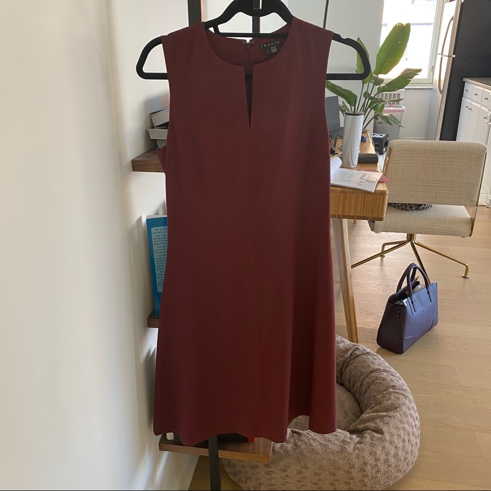 Theory Split Front Dress in French wool